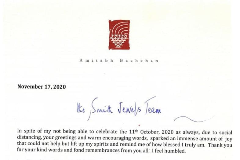 Letter to Smith Jewels