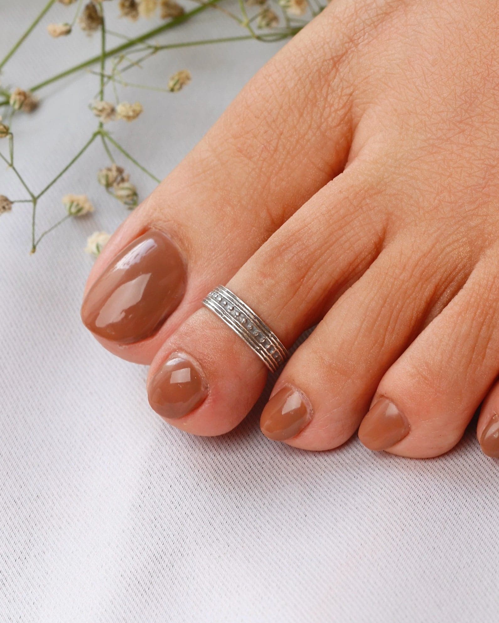 Classic Lines Toe Ring (Pair)