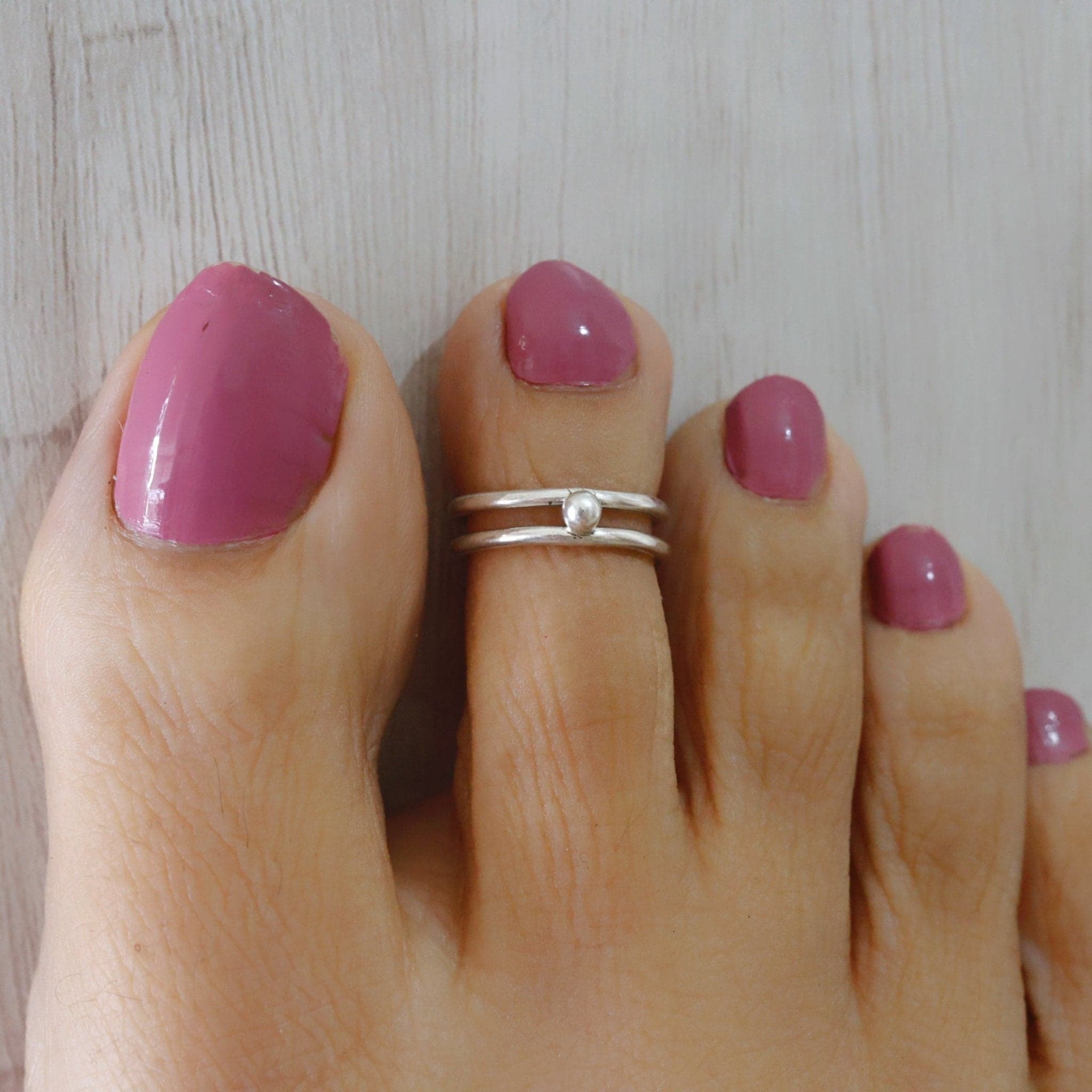 Dot-Duo Toe-Rings (Pair)