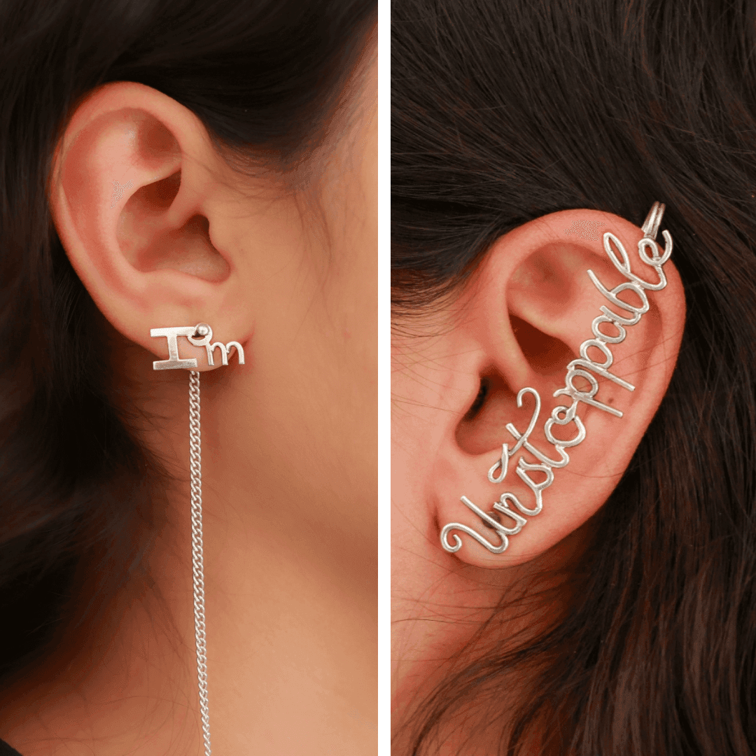 I am Unstoppable Ear cuff/Earrings