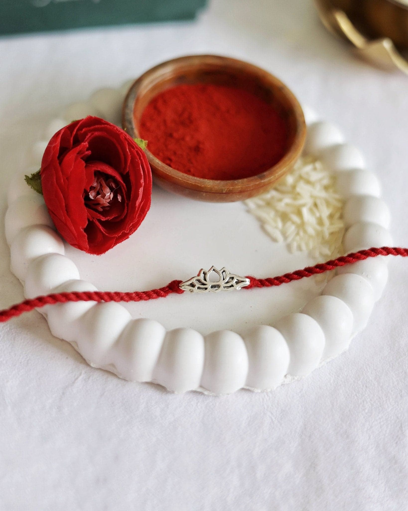 Lotus Watch Charm Rakhi
