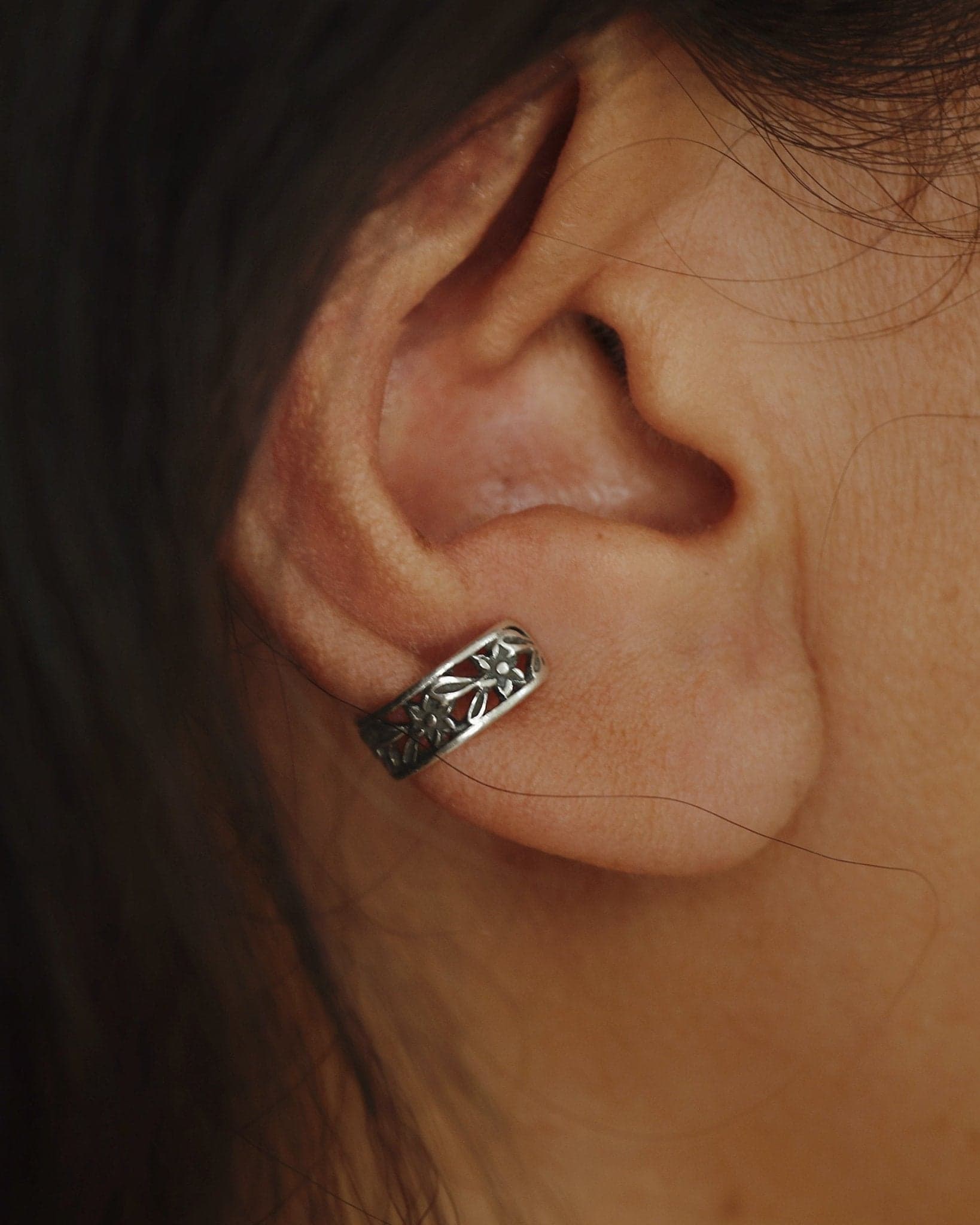 Ornate Floral Ear-Clip
