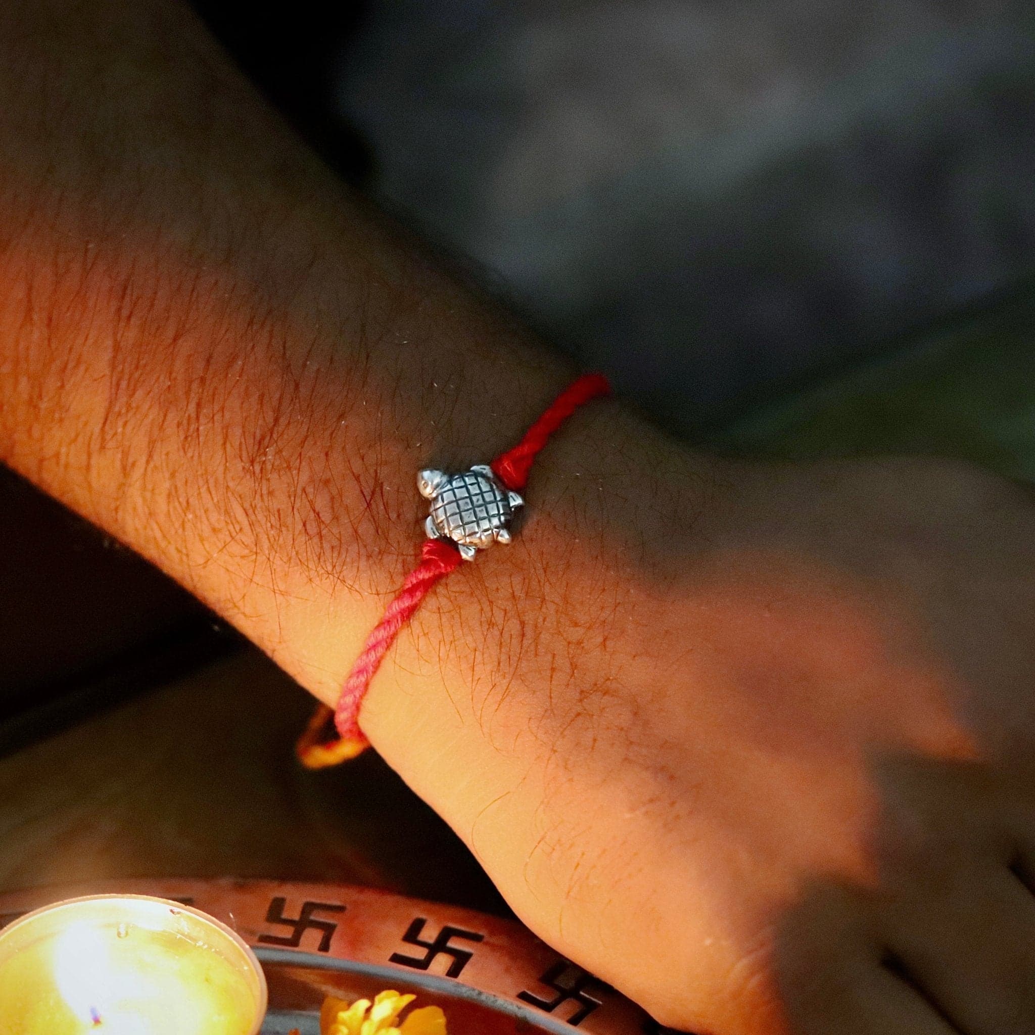 Silver Turtle Rakhi