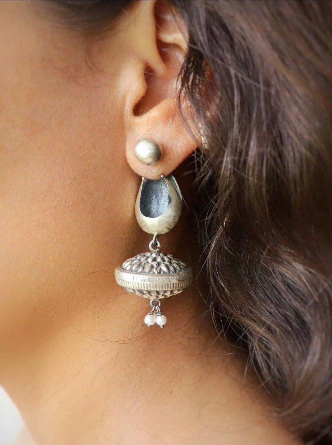 Badam Reversable Jhumka