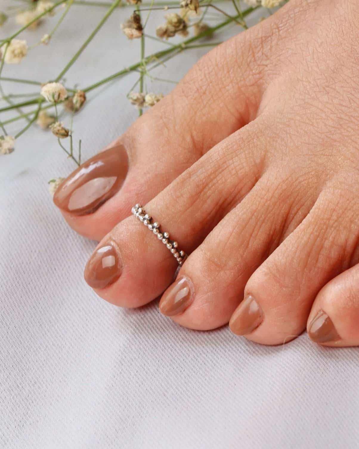 Beaded Band Toe Ring (Pair)
