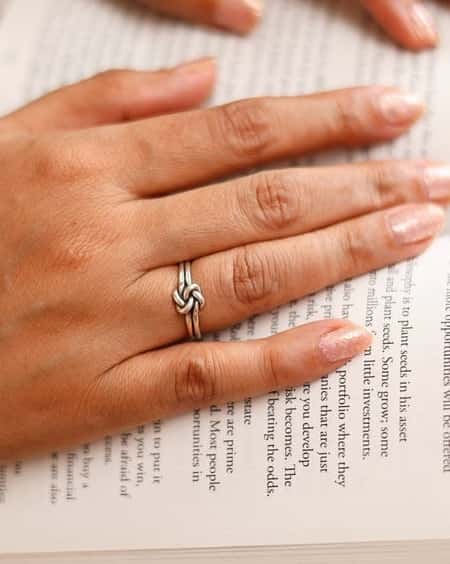 Bloom Knot Silver Ring