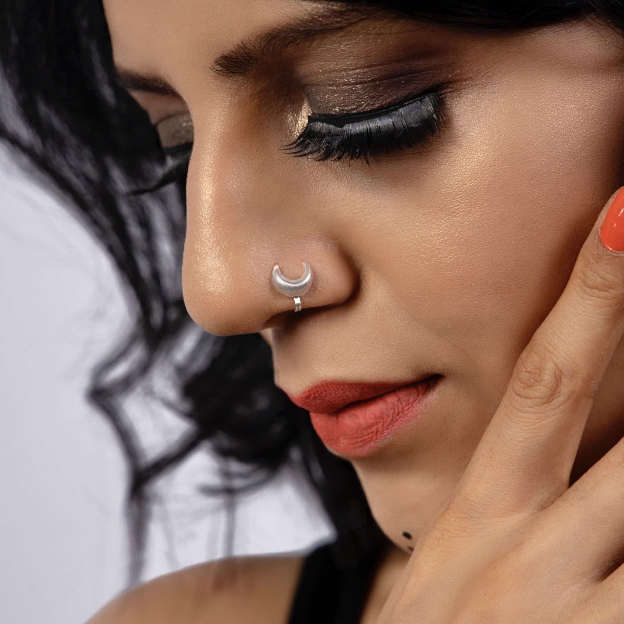 Chandrama Nose Pin (wire or Clip-on)