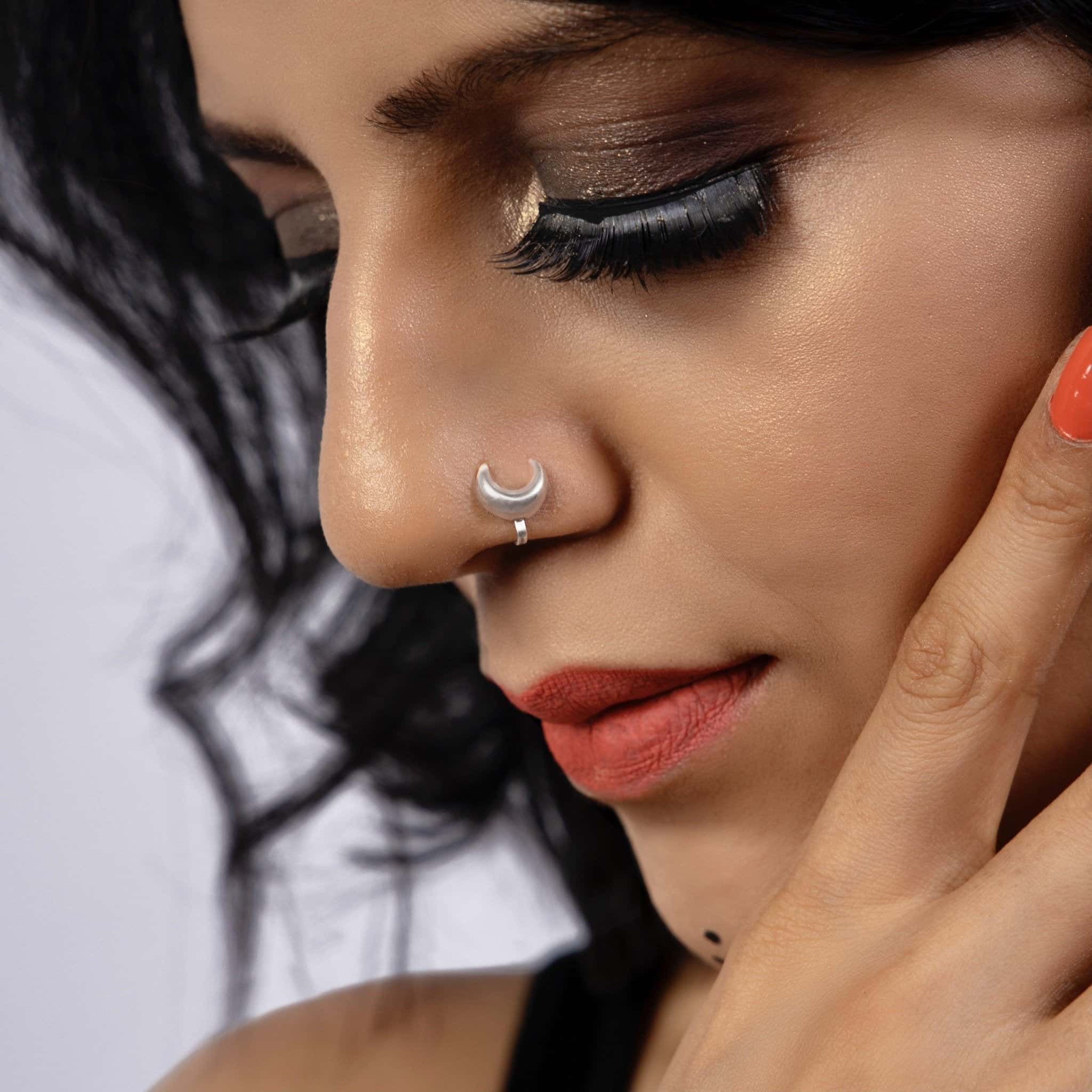 Chandrama Nose Pin (wire or Clip-on)