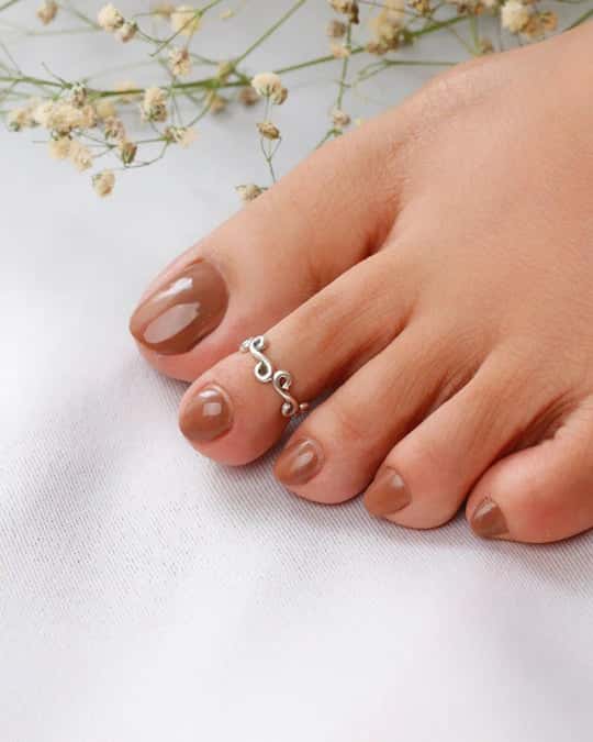 Dewdrop Swirl Toe Ring (Pair)