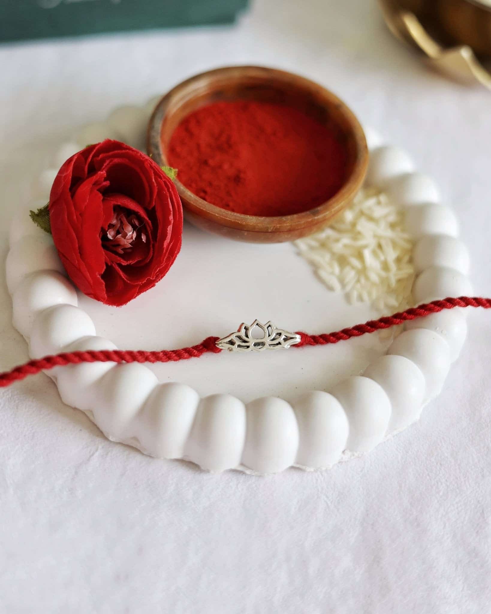 Lotus Watch Charm Rakhi