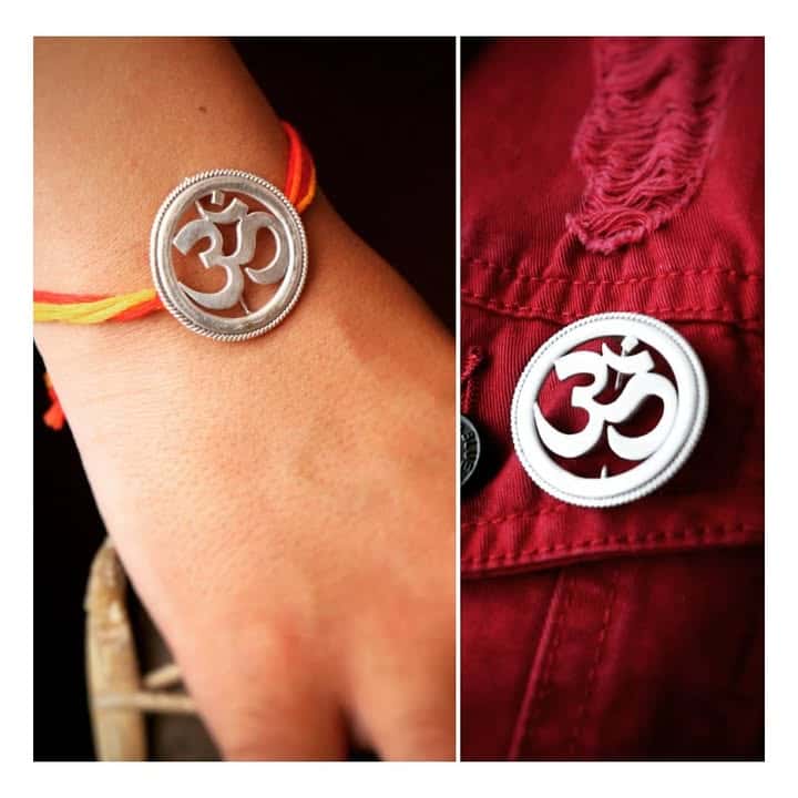 Om Rakhi cum Brooch