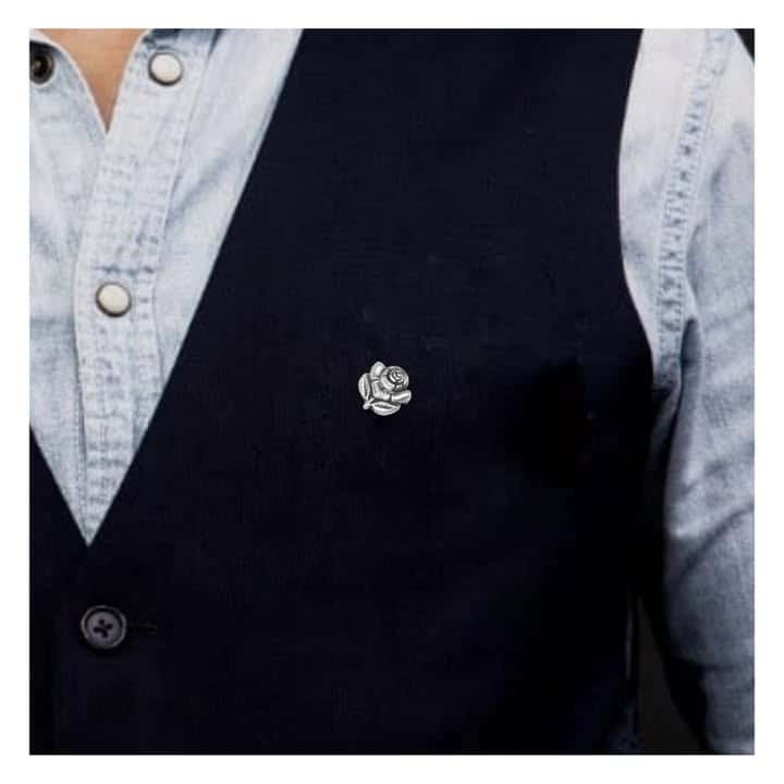 Silver Rose Rakhi cum Brooch