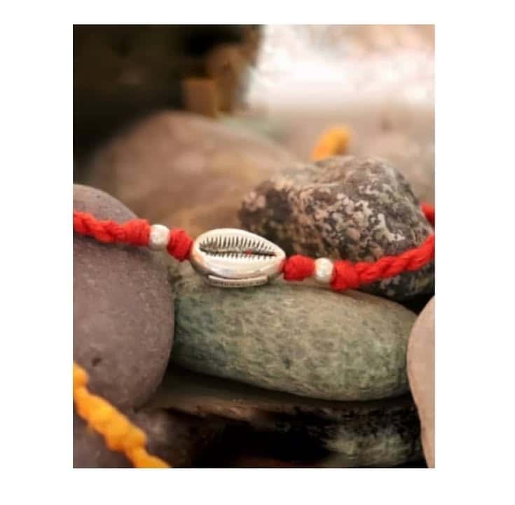 Silver Cowrie Rakhi