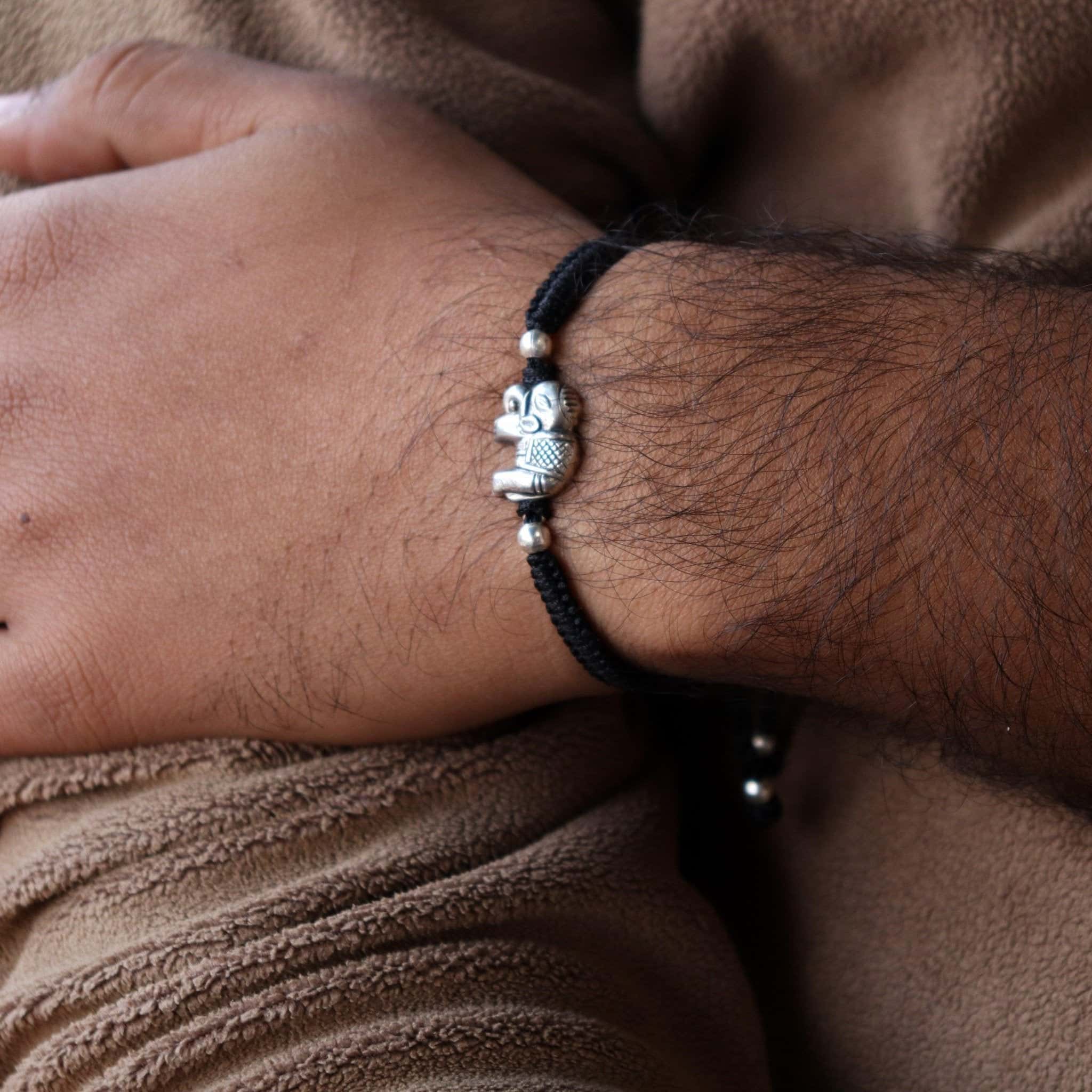 Haathi Nazarbattu Bracelet( Black/Red)