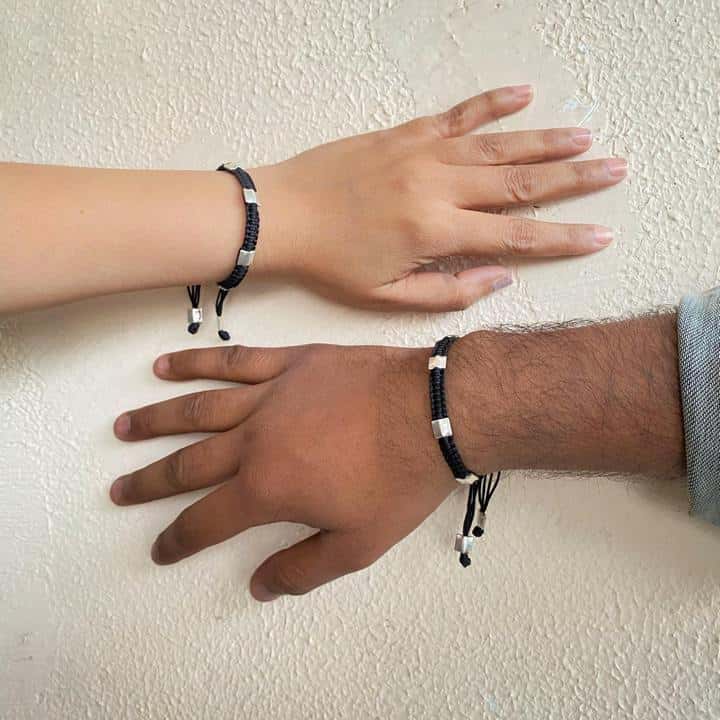 Unisex Square Beads Thread Bracelet