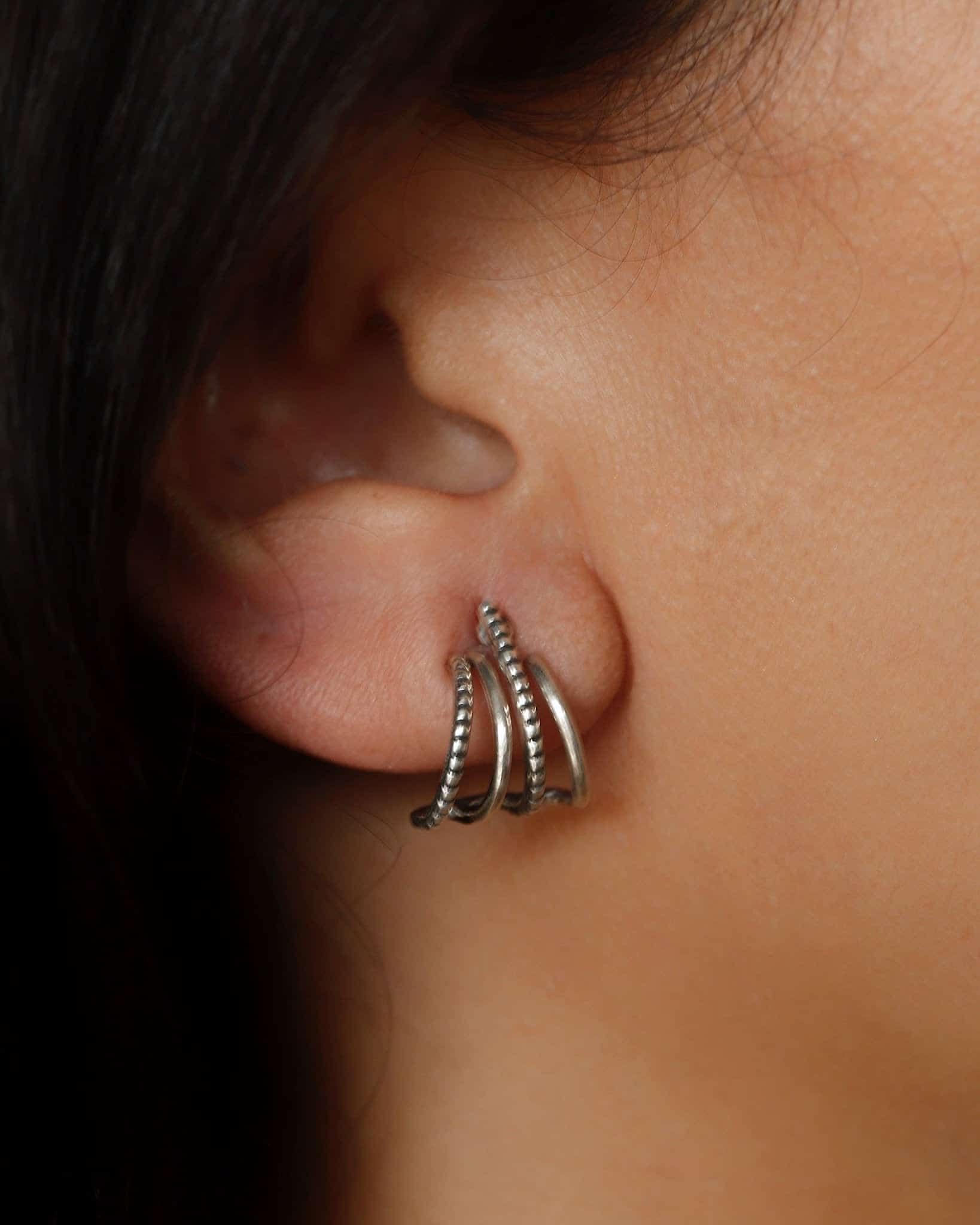 Stacked Band Earrings