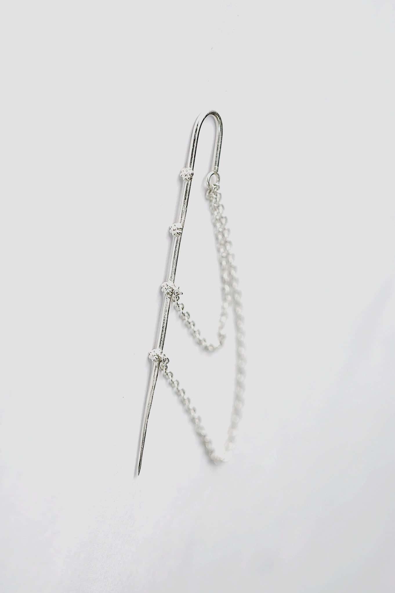 Stellar Spine Chain Earring