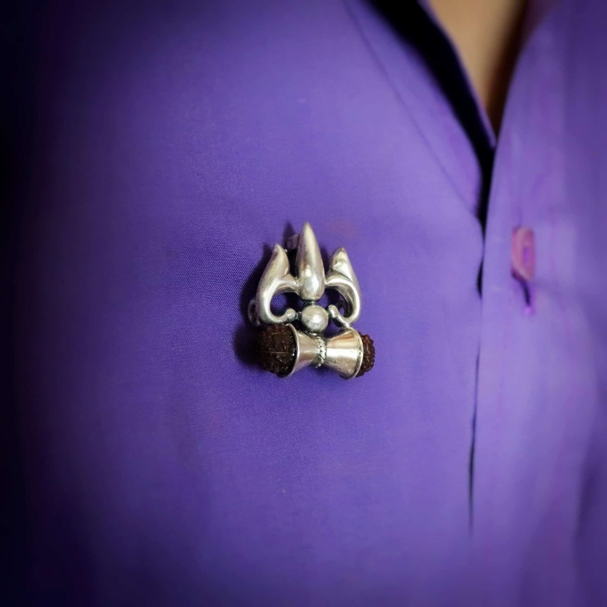 Trishul Damru Brooch