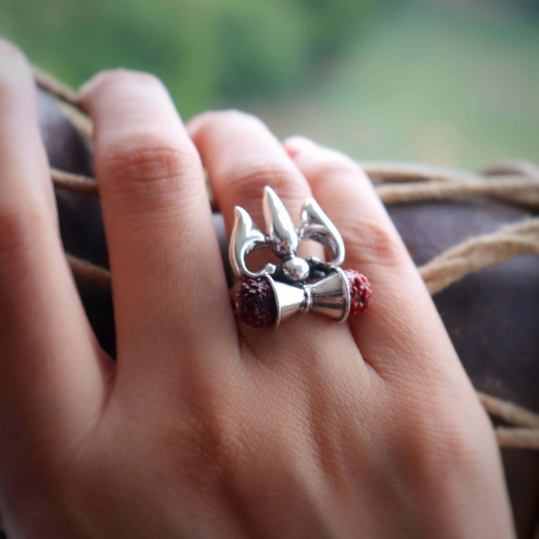 Trishul Damru Unisex Ring
