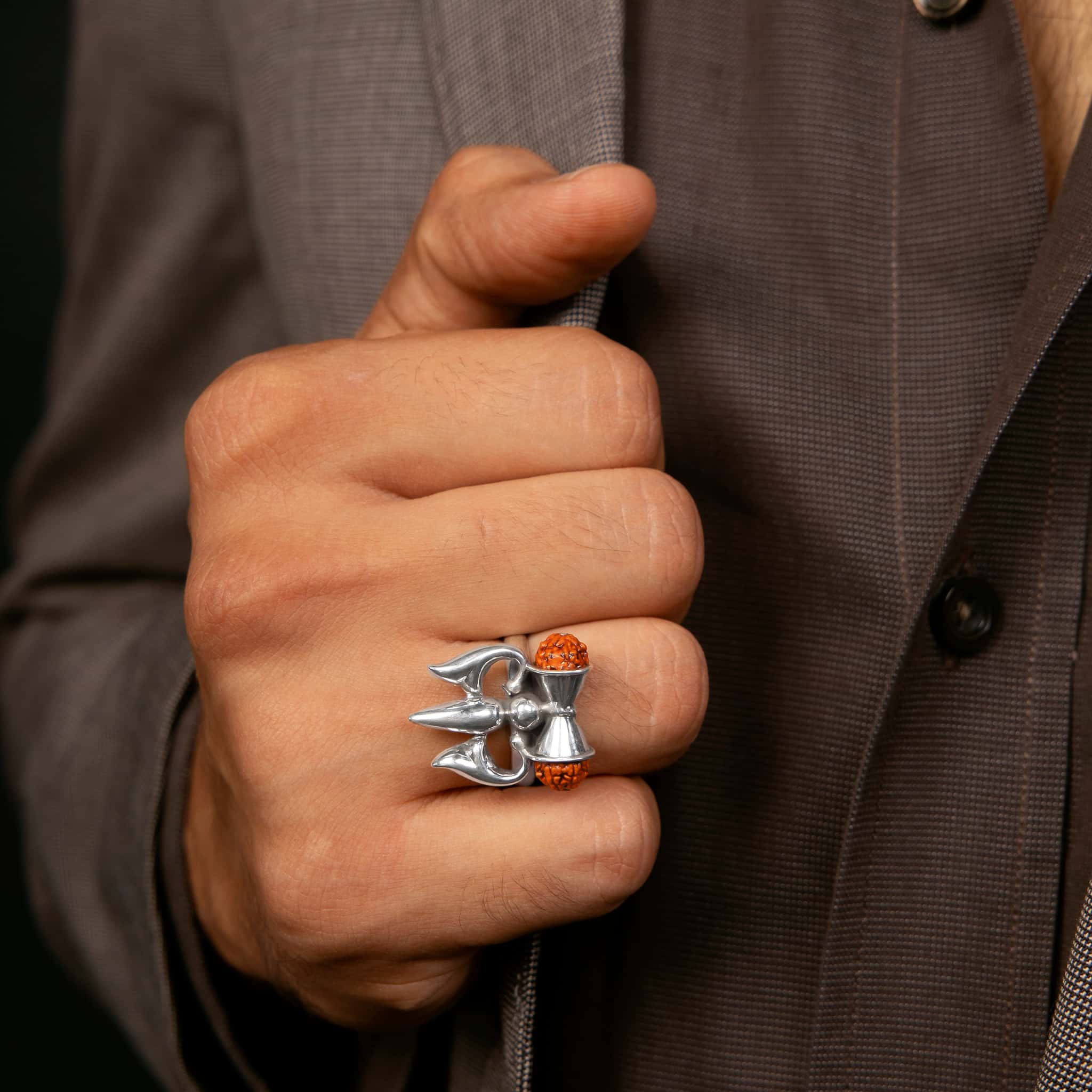 Trishul Damru Unisex Ring
