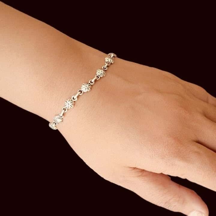 Unisex silver ball Thread Bracelet