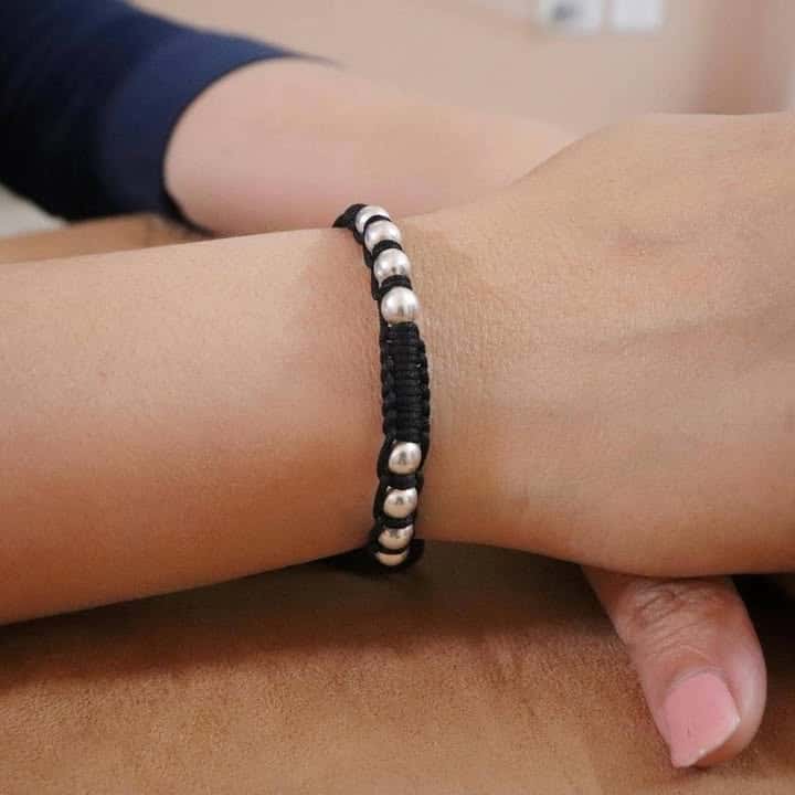 Unisex silver ball Thread Bracelet