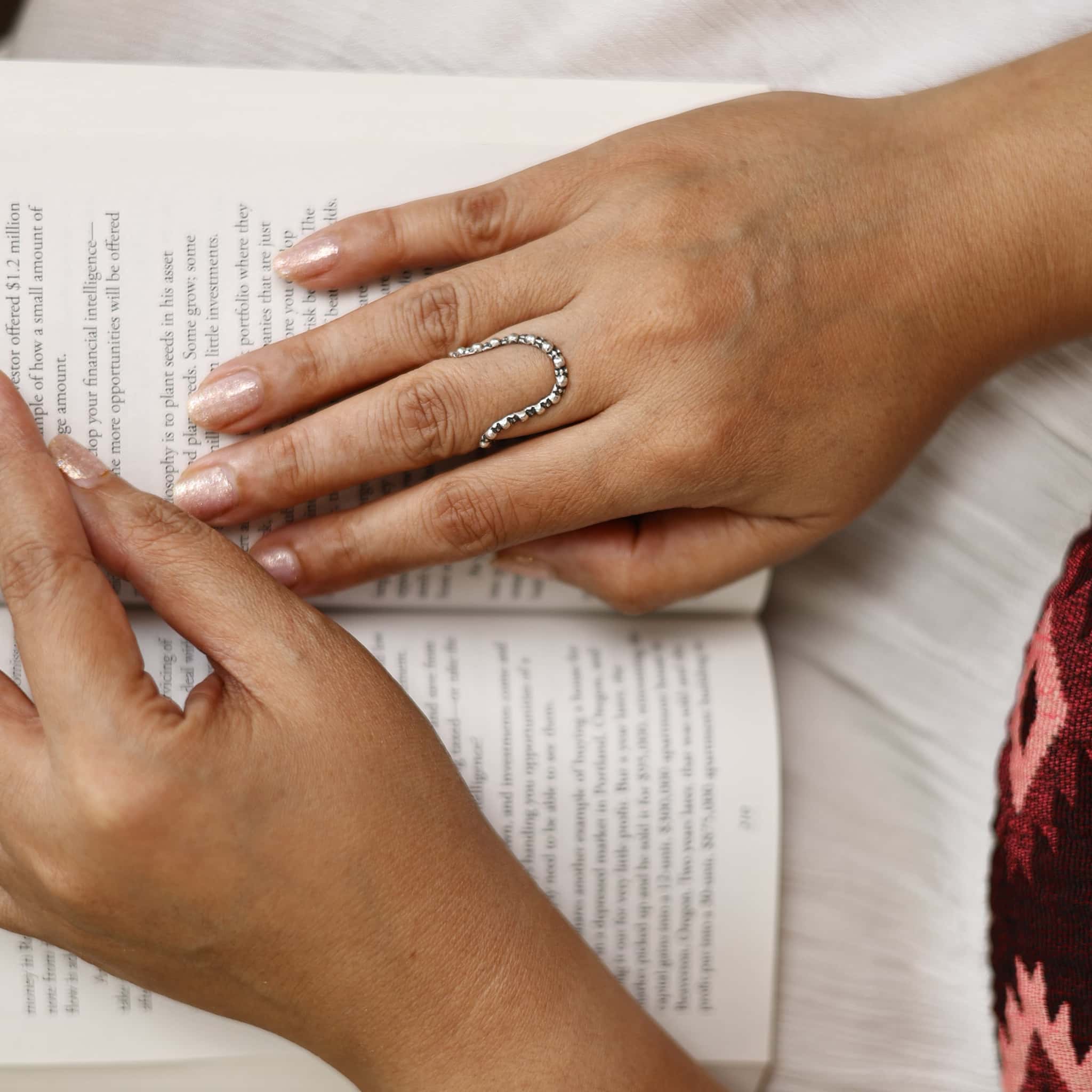 Utopia Hammered Dot Ring